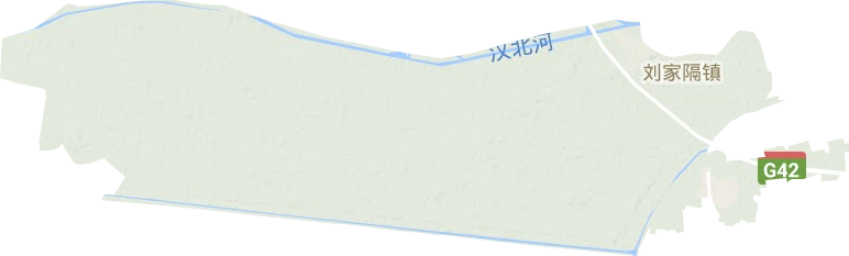 劉家隔鎮(zhèn)地形圖