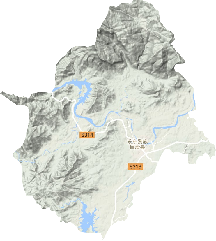 抱由鎮地形圖