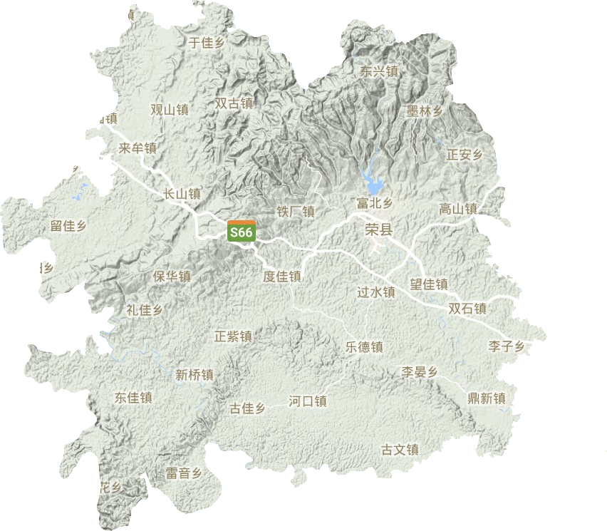 榮縣地形圖
