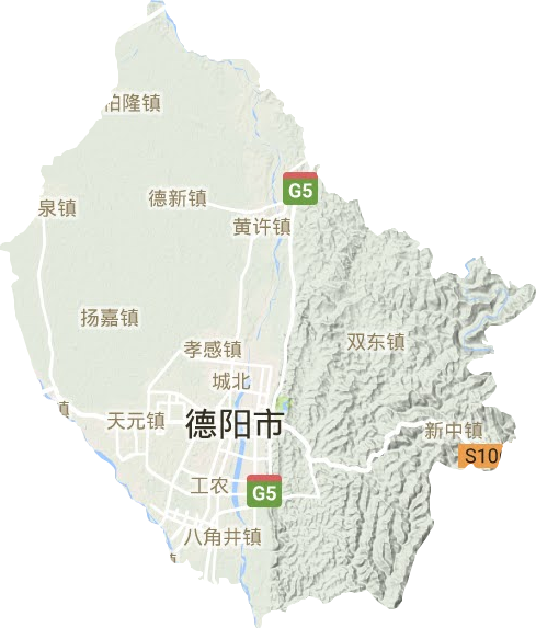 旌陽區地形圖