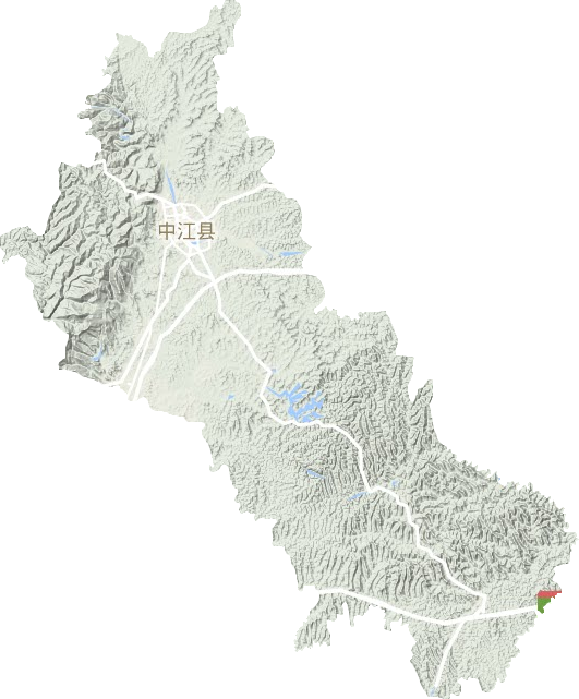 中江縣地形圖