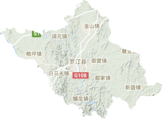 羅江區地形圖