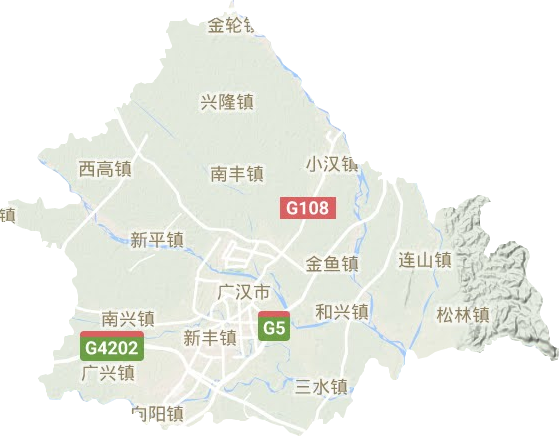 廣漢市地形圖