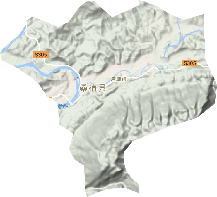 澧源鎮(zhèn)地形圖