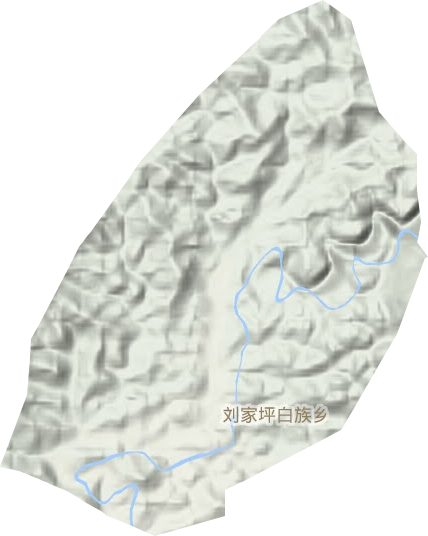 劉家坪白族鄉地形圖