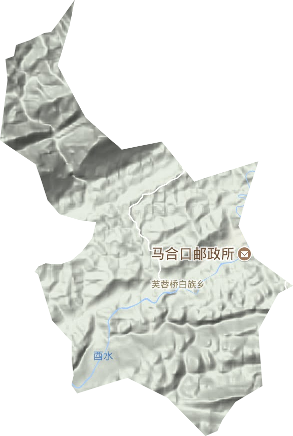 芙蓉橋白族鄉(xiāng)地形圖
