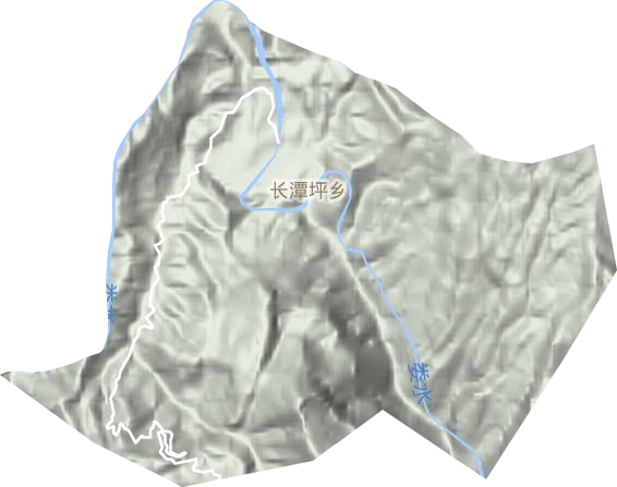 長潭坪鄉地形圖