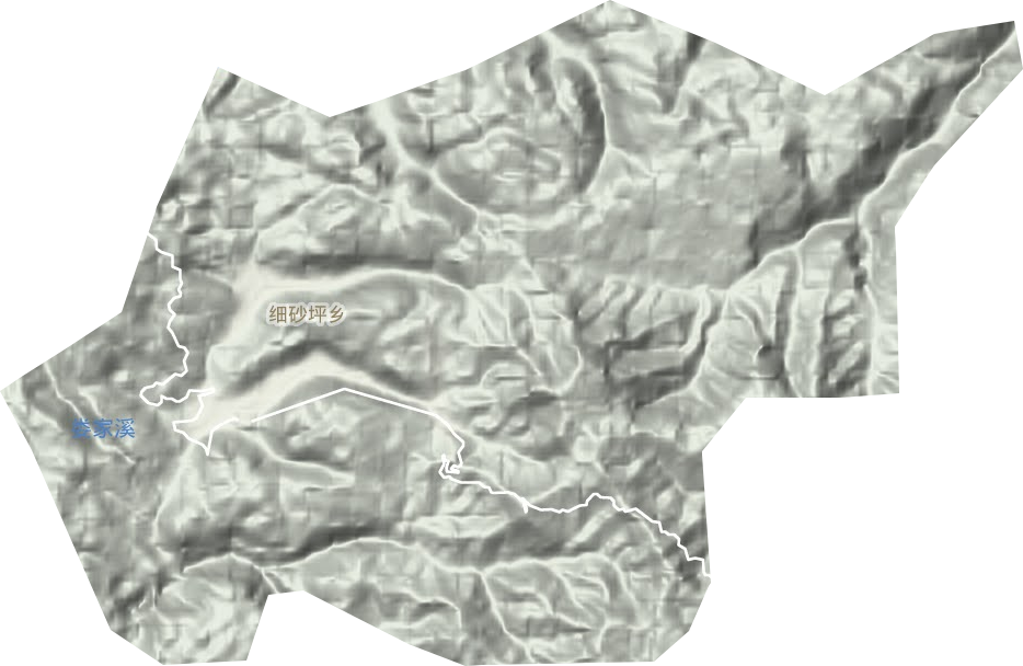 細沙坪鄉地形圖