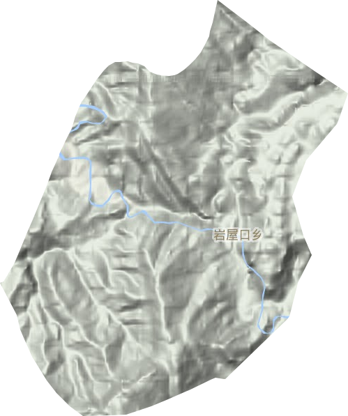 巖屋口鄉(xiāng)地形圖