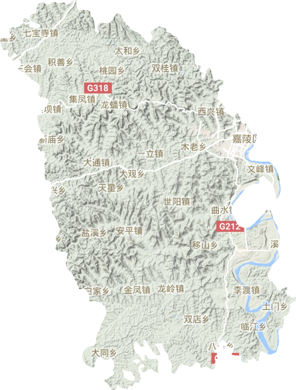 嘉陵區地形圖