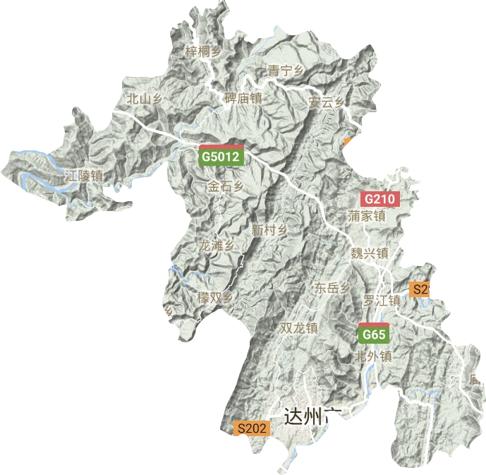 通川區(qū)地形圖