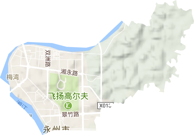梅灣街道地形圖