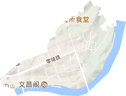 菱角山街道地形圖