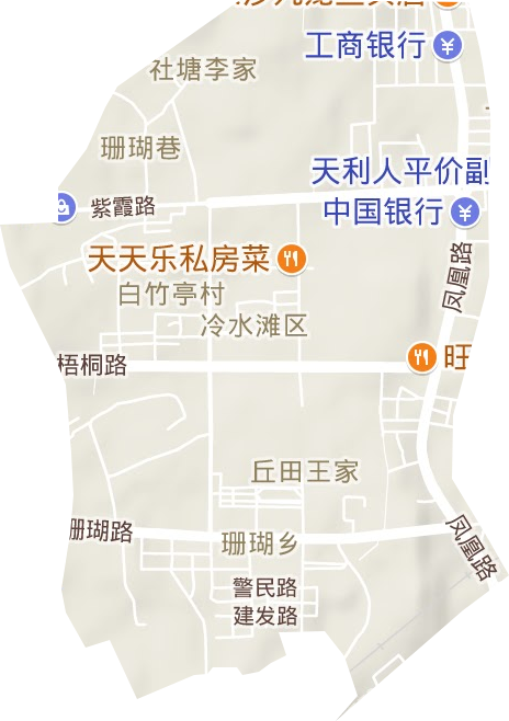梧桐街道地形圖