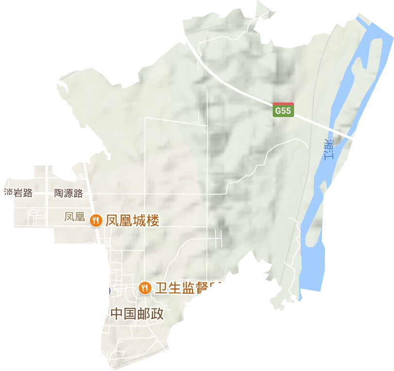 鳳凰街道地形圖