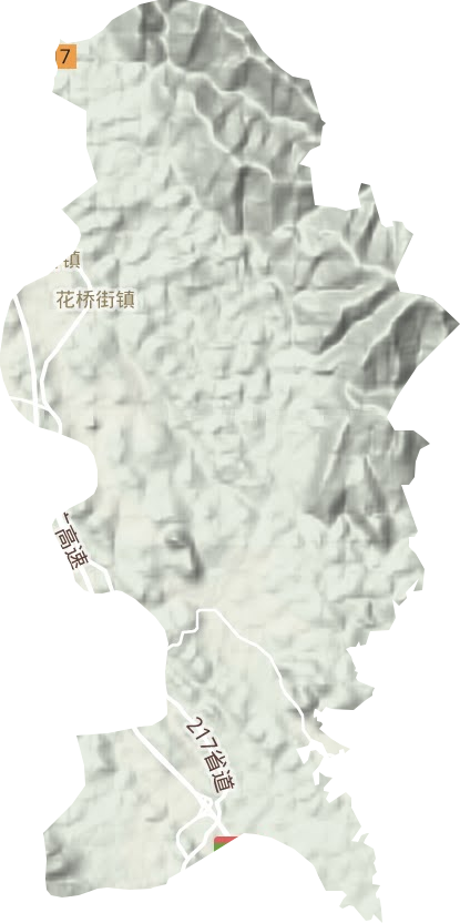 花橋街鎮地形圖