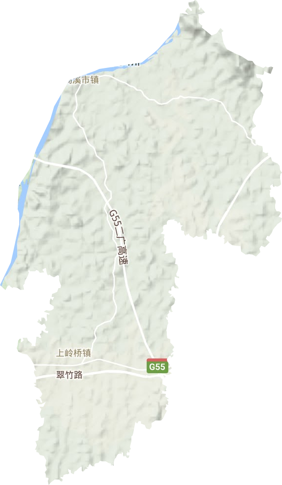 上嶺橋鎮地形圖