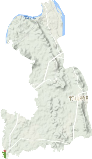 竹山橋鎮(zhèn)地形圖