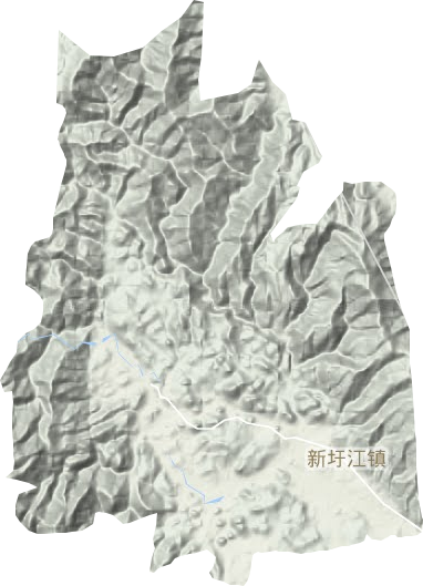 新圩江鎮(zhèn)地形圖