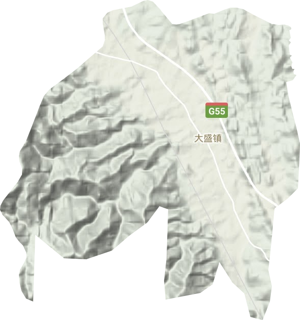 大盛鎮(zhèn)地形圖