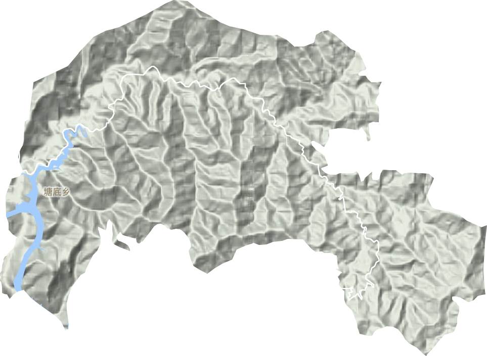 塘底鄉地形圖