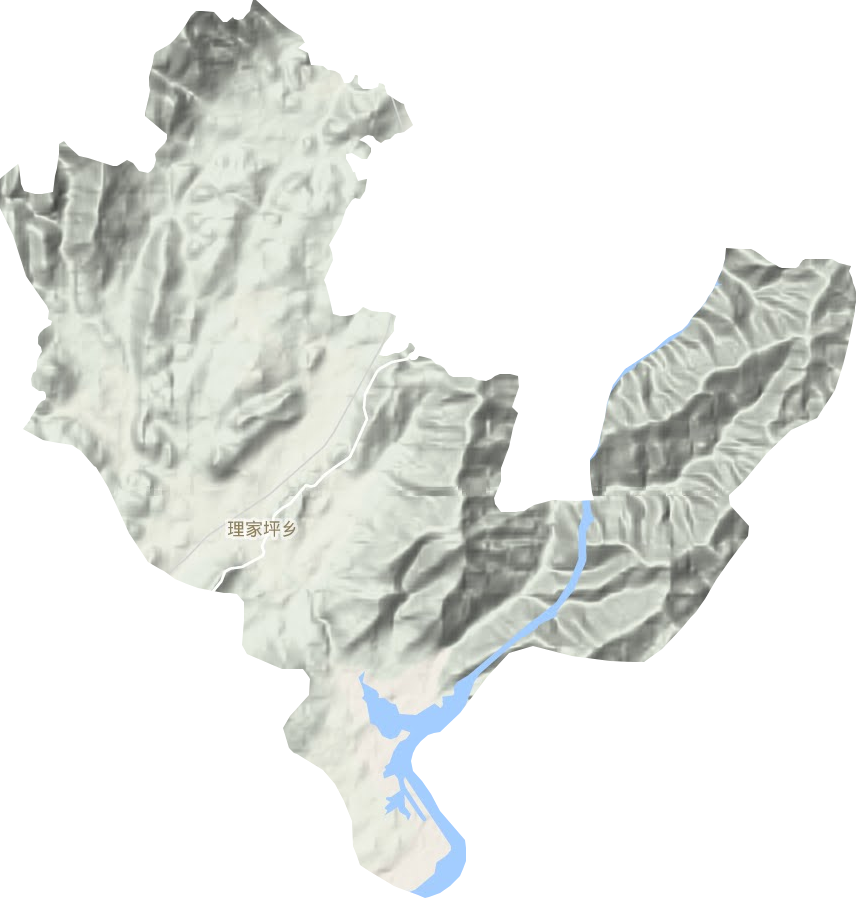 理家坪鄉地形圖