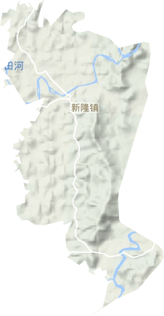 新隆鎮地形圖