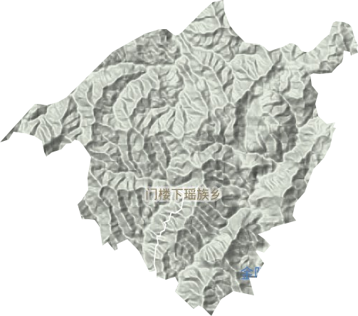 門樓下瑤族鄉地形圖