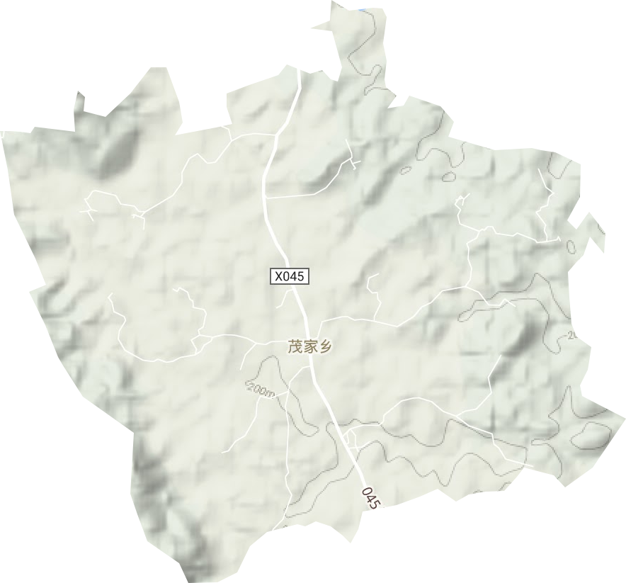 茂家鄉地形圖