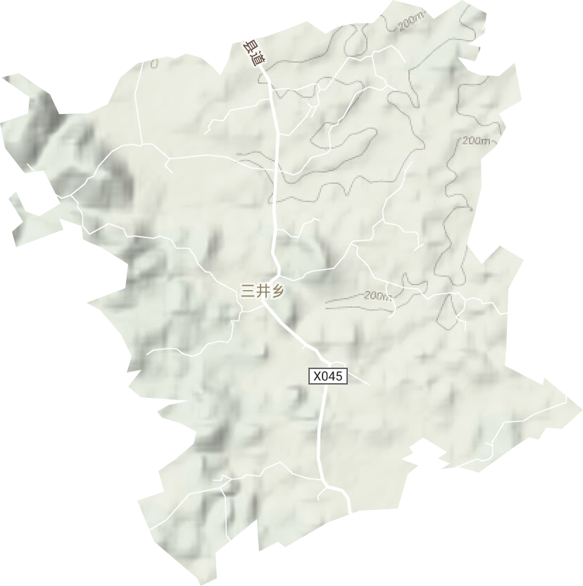 三井鄉(xiāng)地形圖