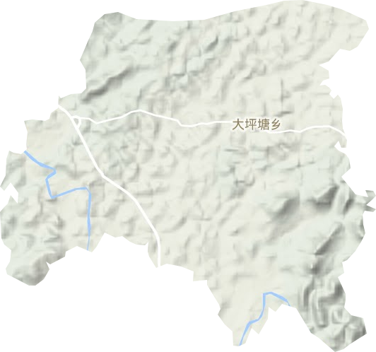 大坪塘鄉(xiāng)地形圖