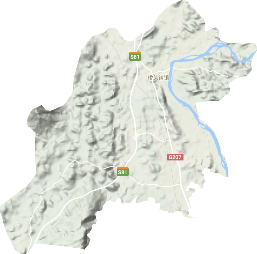 橋頭鋪鎮(zhèn)地形圖
