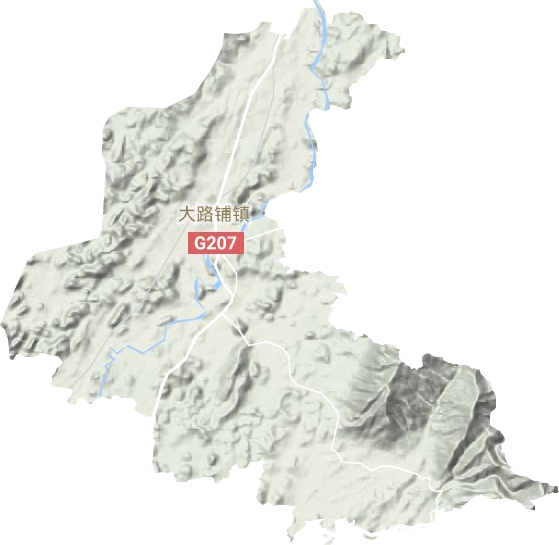 大路鋪鎮地形圖