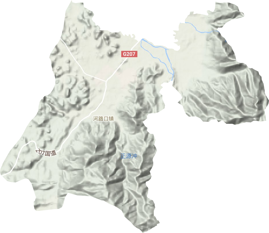 河路口鎮(zhèn)地形圖