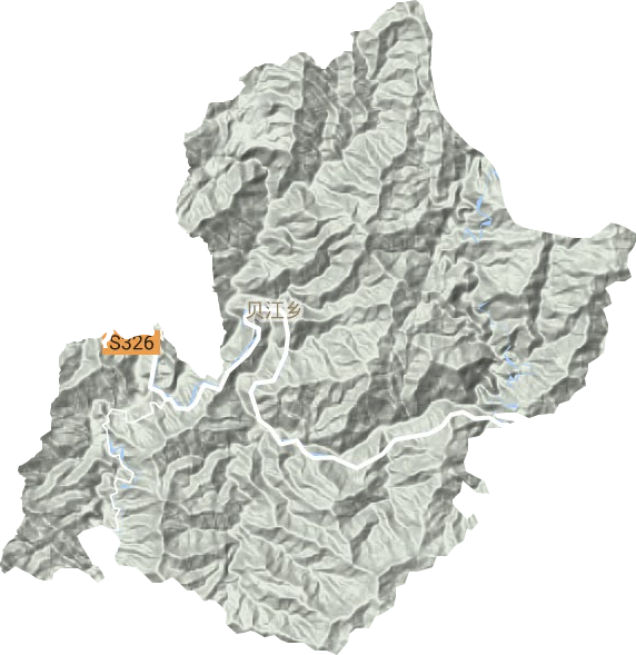 貝江鄉地形圖