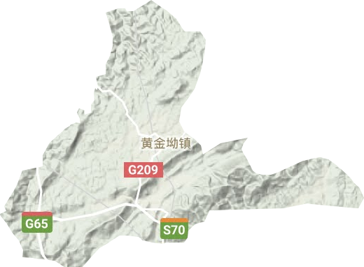 黃金坳鎮(zhèn)地形圖