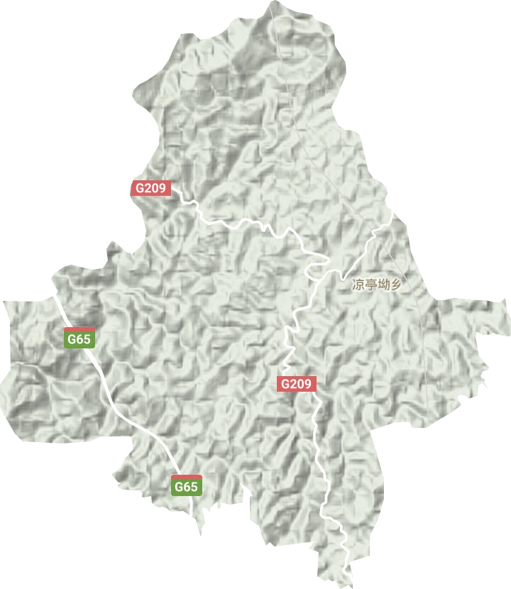 涼亭坳鄉(xiāng)地形圖