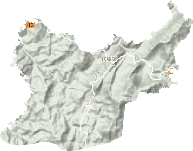 鐵坡鎮地形圖