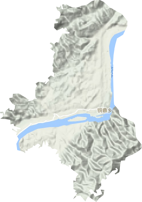 銅鼎鎮地形圖