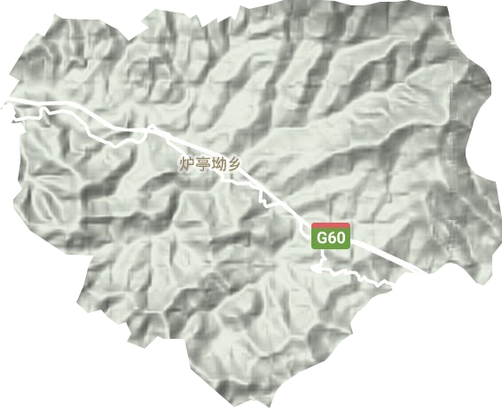 爐亭坳鄉地形圖