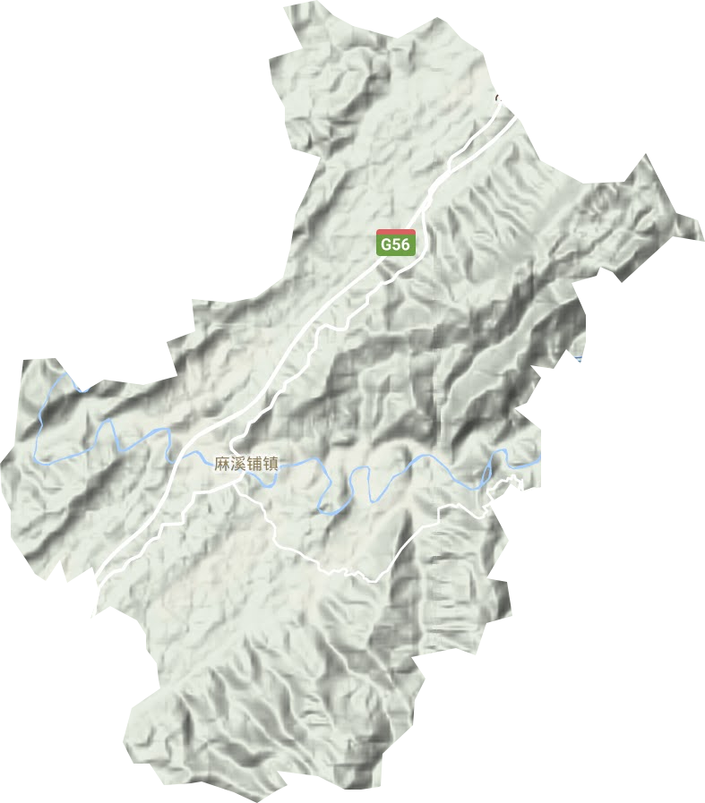 麻溪鋪鎮(zhèn)地形圖