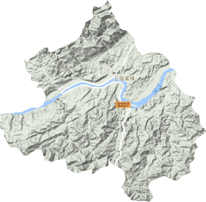五強溪鎮地形圖