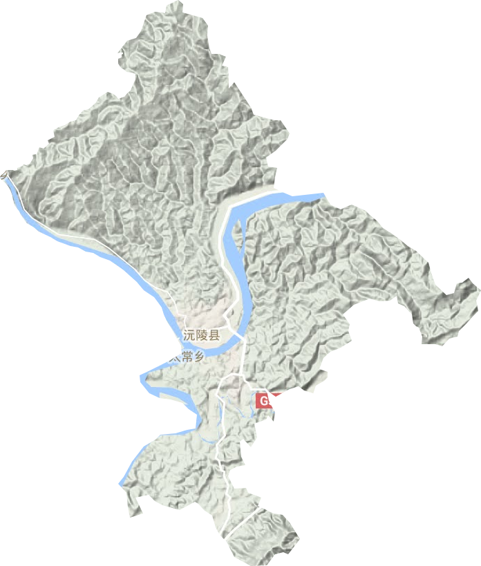 沅陵鎮地形圖