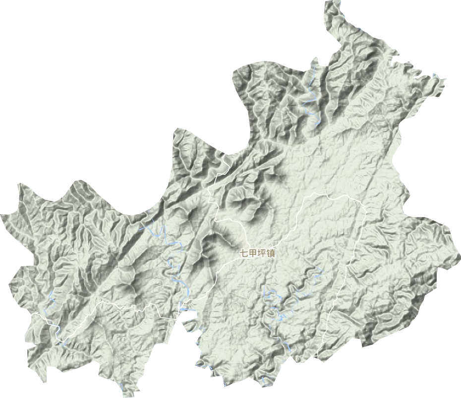 七甲坪鎮地形圖