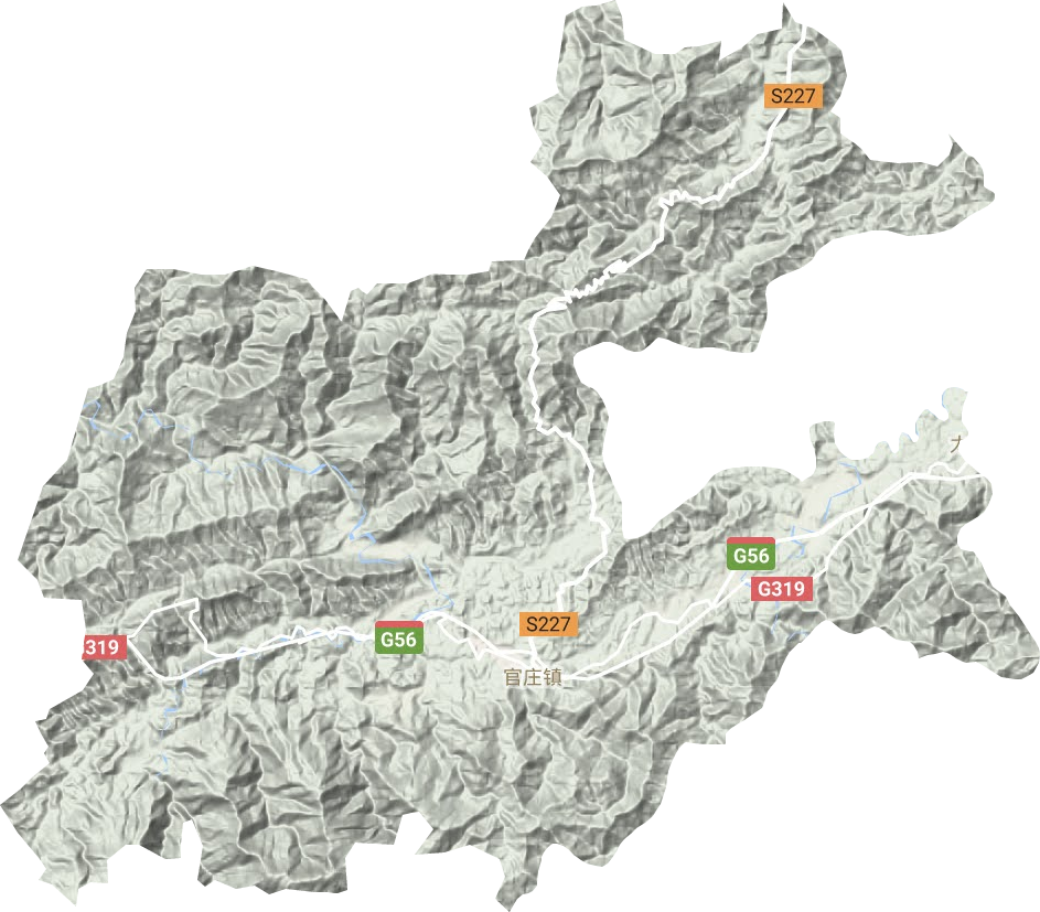 官莊鎮地形圖