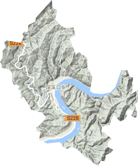 深溪口鄉地形圖