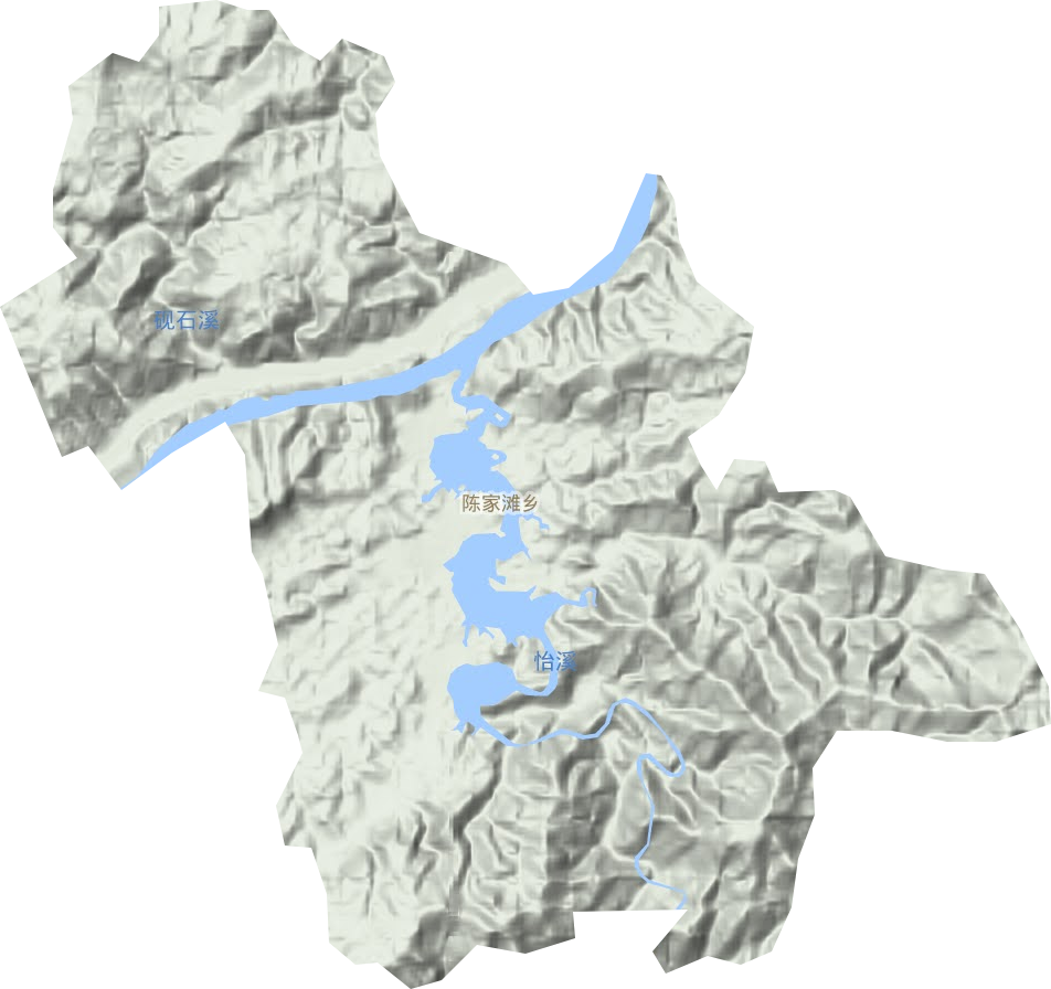 陳家灘鄉地形圖
