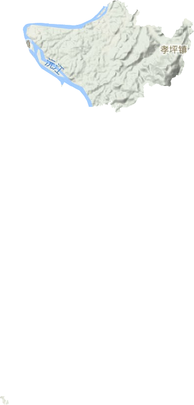 孝坪鎮地形圖