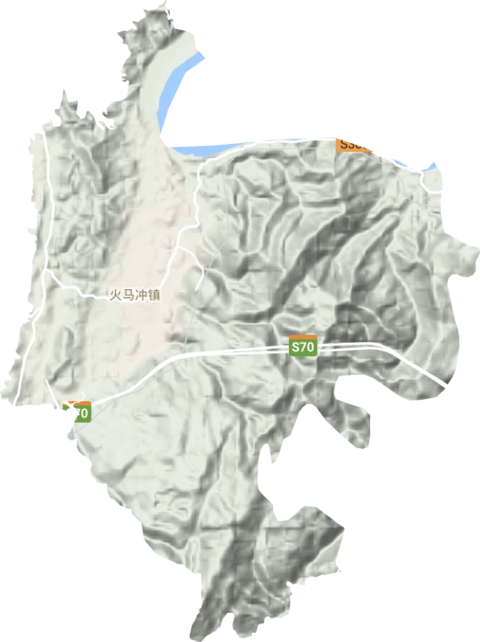火馬沖鎮地形圖