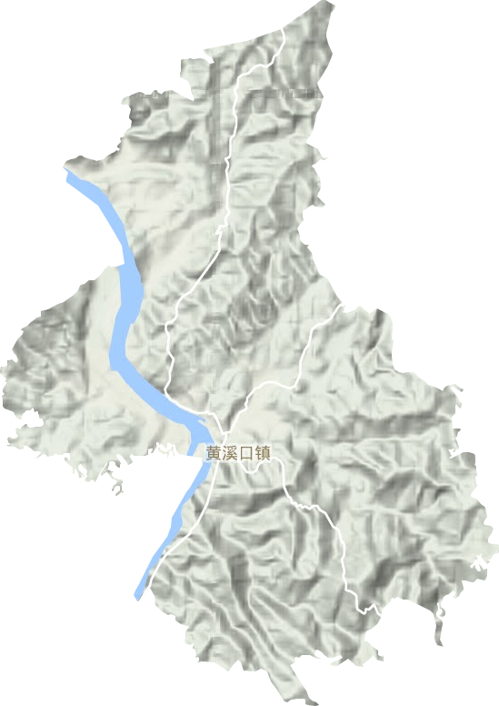 黃溪口鎮地形圖